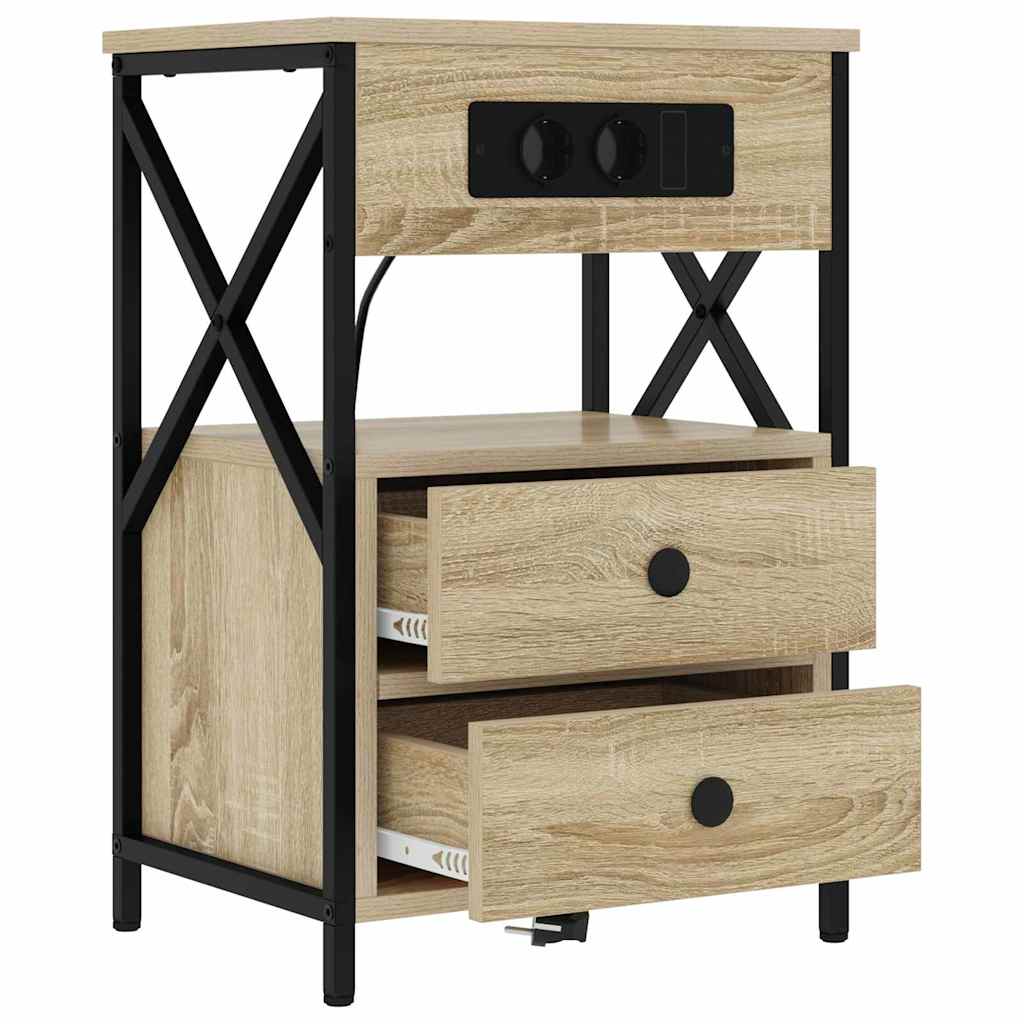 Nattbordskap Sonoma eik 40 x 31 x 60 cm Konstruert tre
