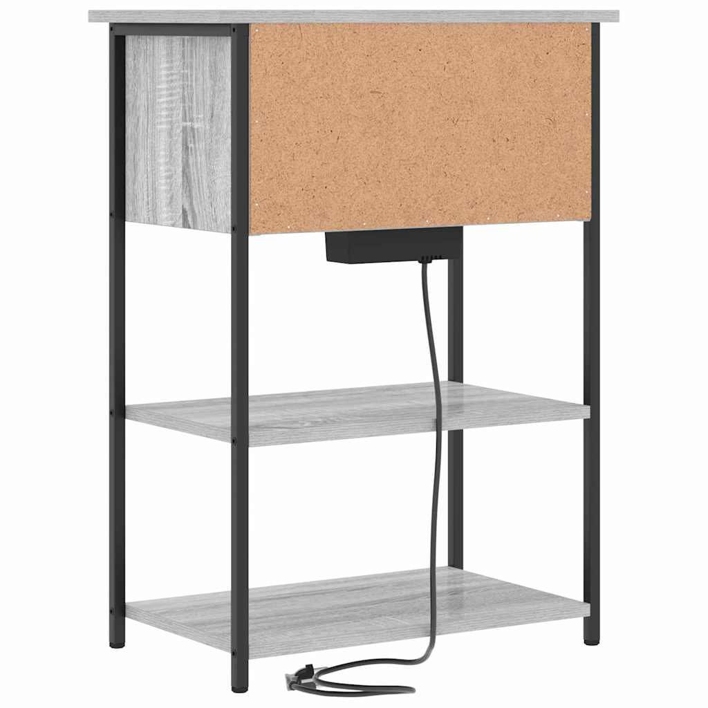 Nattbordskap Grå Sonoma 55 x 31 x 76 cm Konstruert tre