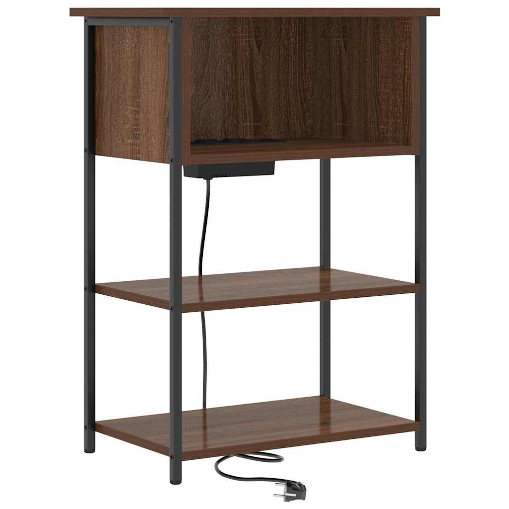 Nattbordskap Brun Eik 55 x 31 x 76 cm Konstruert tre
