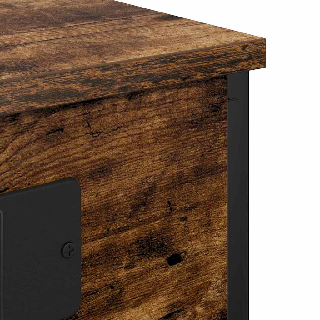 Nattbordskap 2 pcs Røkt eik 41 x 31 x 51 cm Konstruert tre