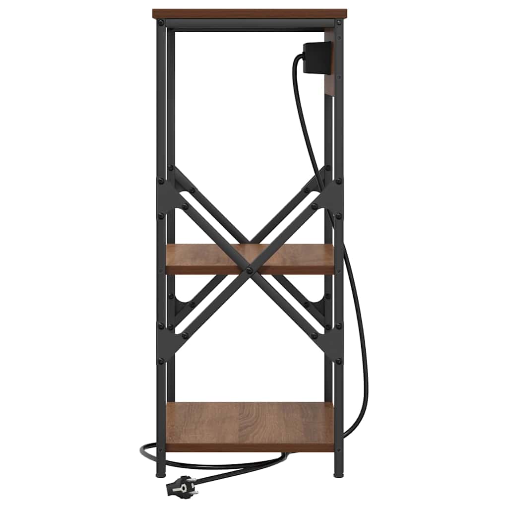 Nattbordskap med hylle Brun Eik 41 x 31 x 76 cm Konstruert tre