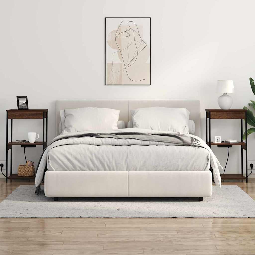 Nattbordskap med hylle Brun Eik 41 x 31 x 76 cm Konstruert tre