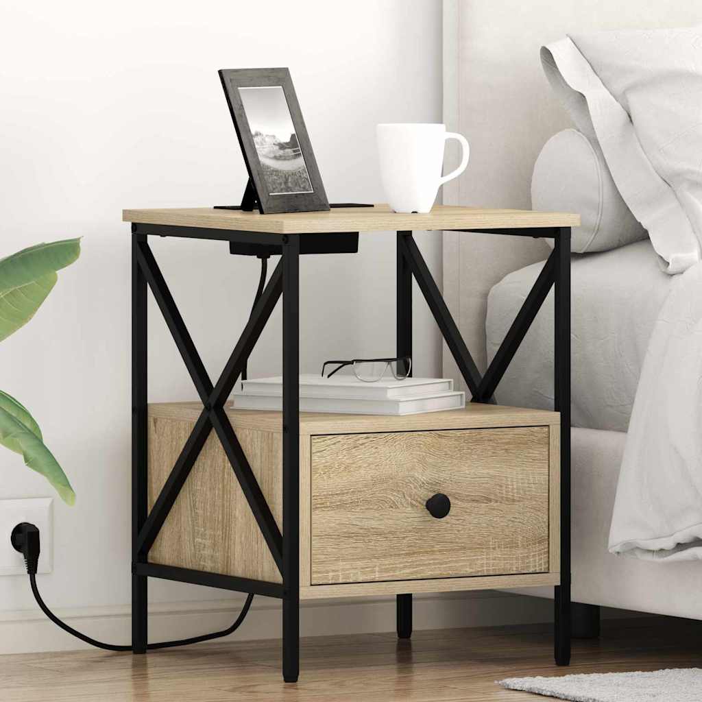 Nattbordskap Sonoma eik 41,5 x 40,5 x 55 cm Konstruert tre