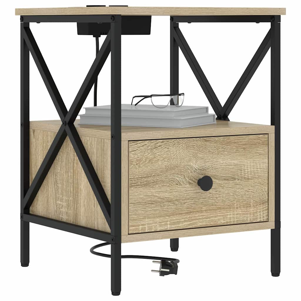 Nattbordskap Sonoma eik 41,5 x 40,5 x 55 cm Konstruert tre