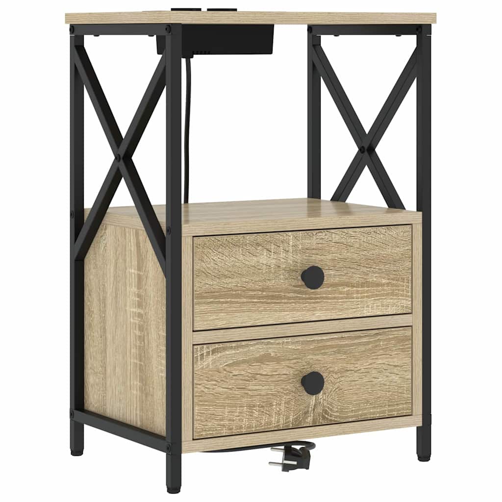 Nattbordskap Sonoma eik 40 x 31 x 60 cm Konstruert tre