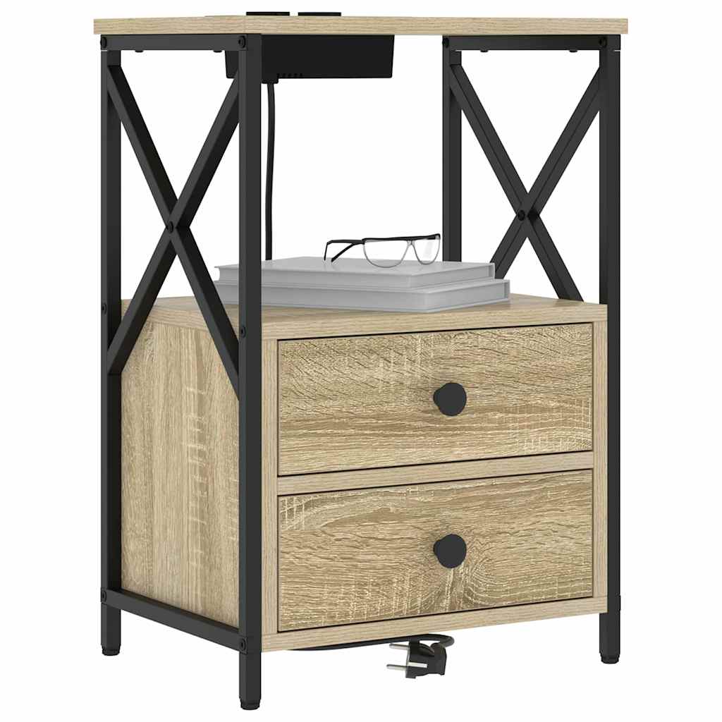 Nattbordskap Sonoma eik 40 x 31 x 60 cm Konstruert tre