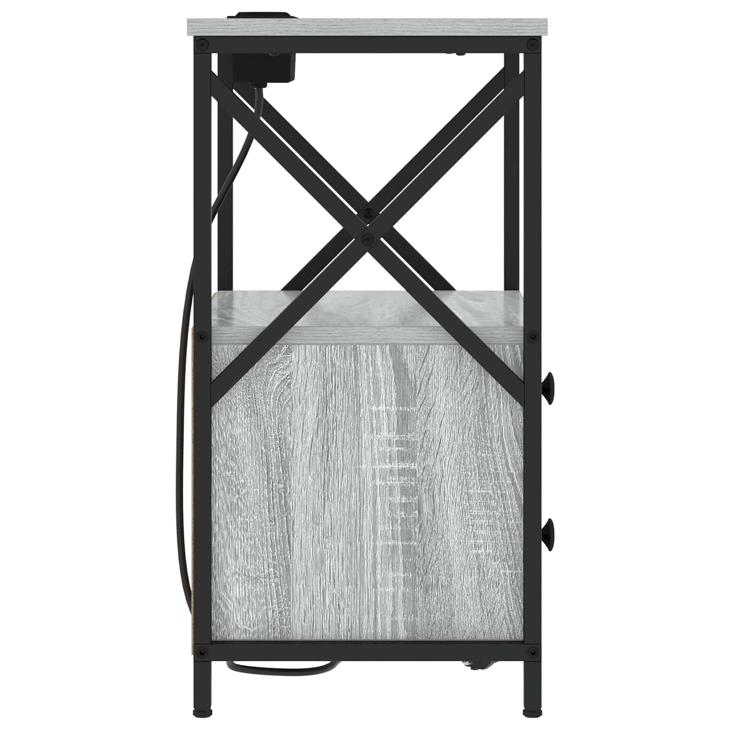 Nattbordskap 2 pcs Grå Sonoma 40 x 31 x 60 cm Konstruert tre