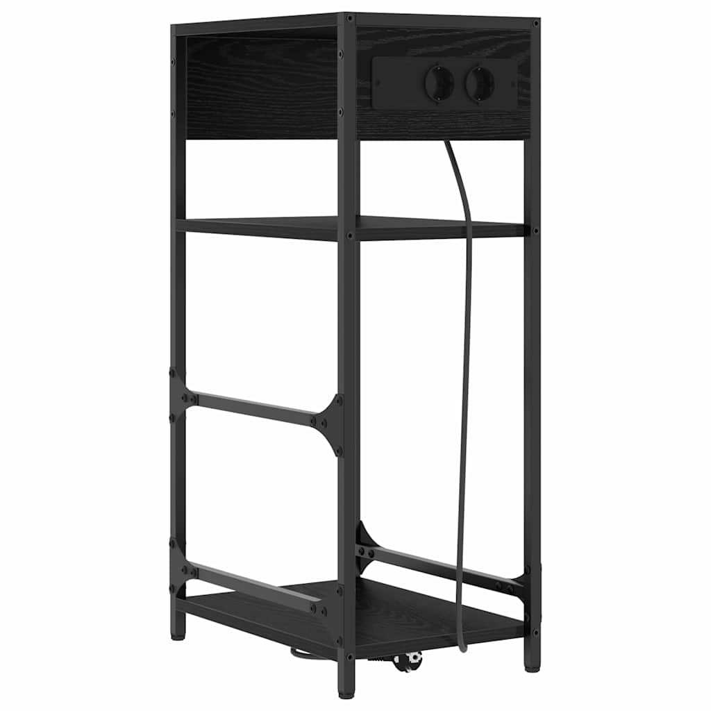 Nattbordskap Svart Eik 40 x 27 x 76 cm Konstruert tre