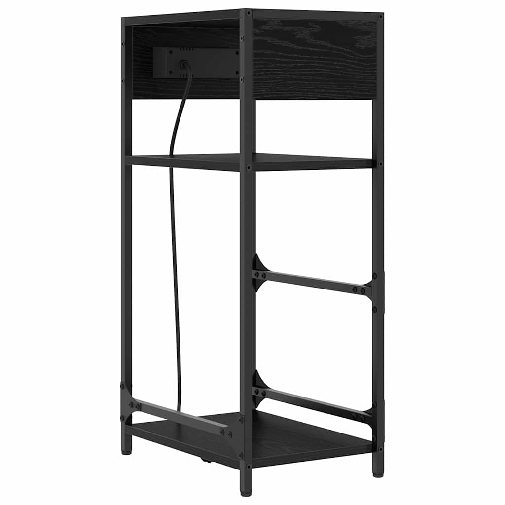 Nattbordskap Svart Eik 40 x 27 x 76 cm Konstruert tre