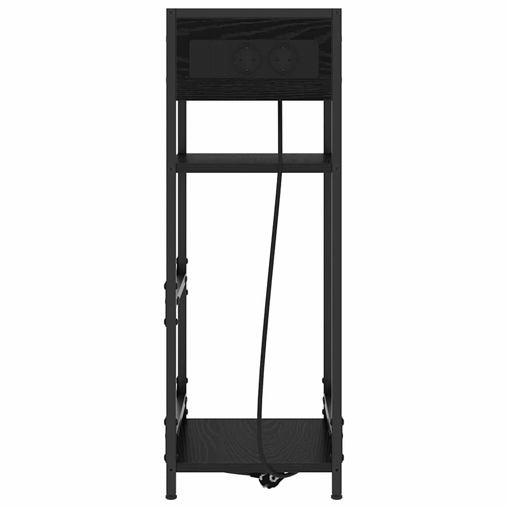 Nattbordskap Svart Eik 40 x 27 x 76 cm Konstruert tre