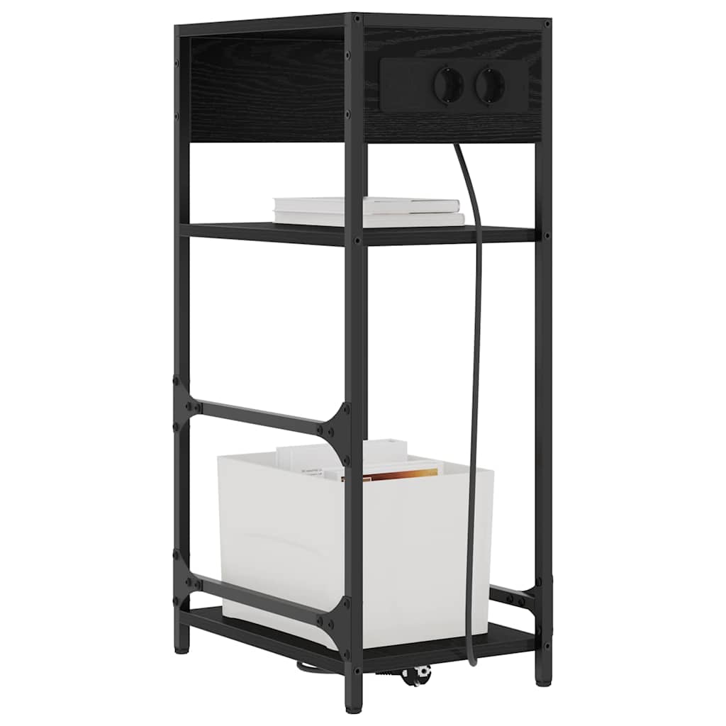 Nattbordskap Svart Eik 40 x 27 x 76 cm Konstruert tre