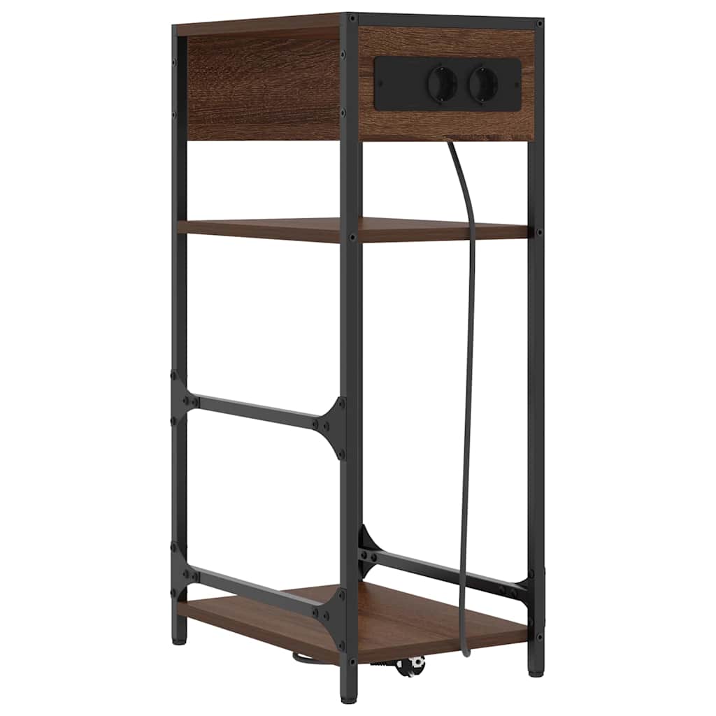 Nattbordskap Brun Eik 40 x 27 x 76 cm Konstruert tre