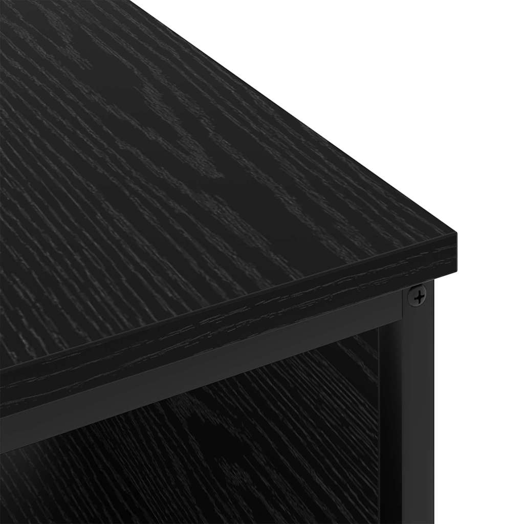Nattbordskap Svart Eik 41 x 28 x 76 cm Konstruert tre