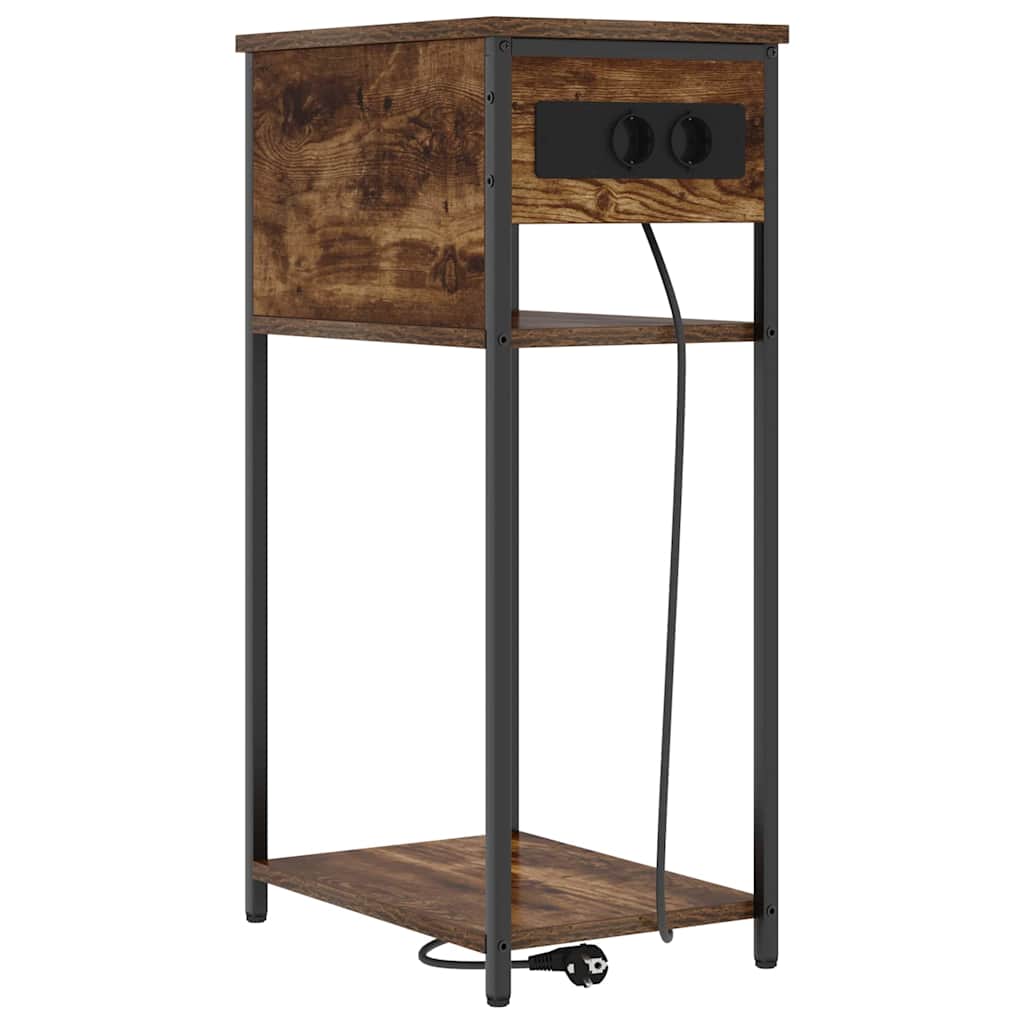 Nattbordskap Røkt eik 41 x 28 x 76 cm Konstruert tre