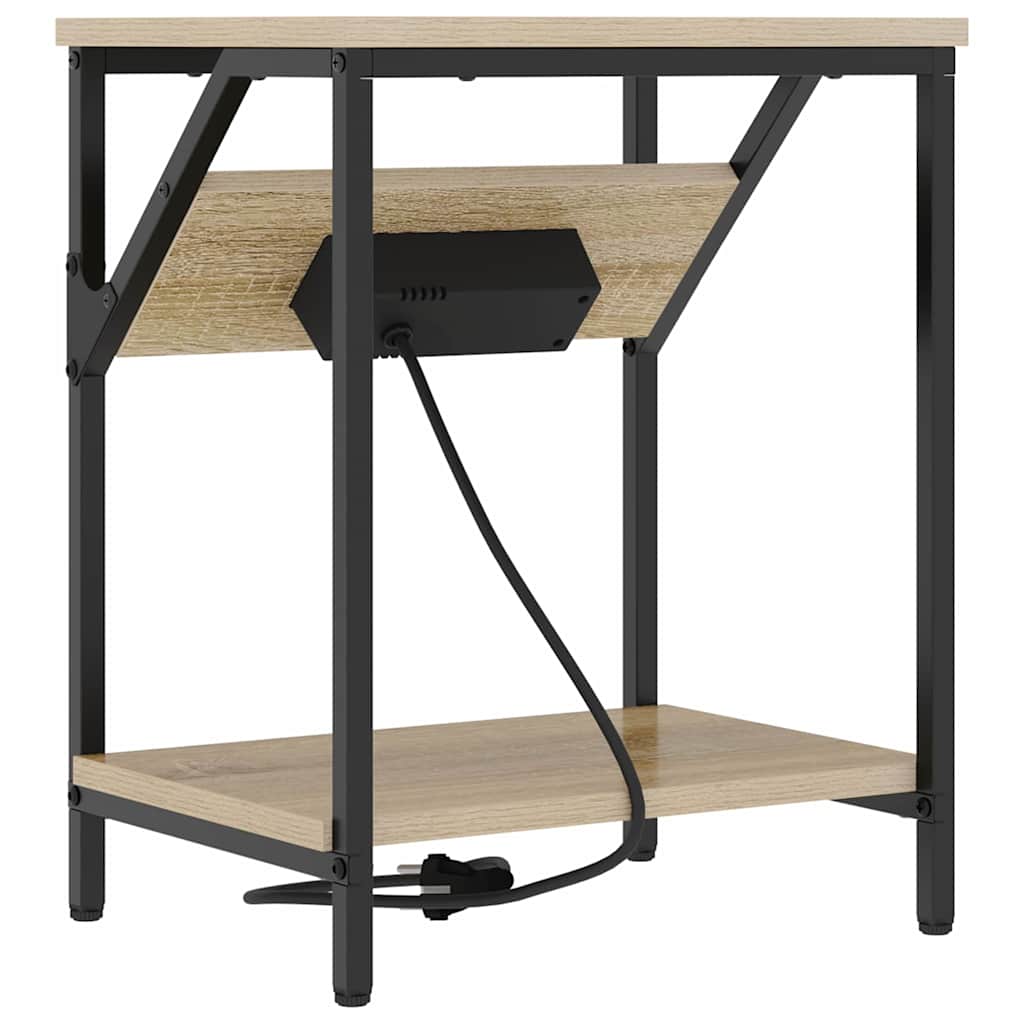 Nattbordskap 2 pcs Sonoma eik 38 x 30 x 48 cm Konstruert tre