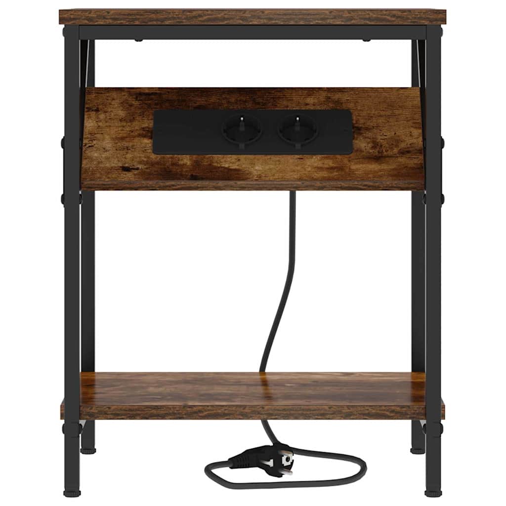 Nattbordskap Røkt eik 38 x 30 x 48 cm Konstruert tre