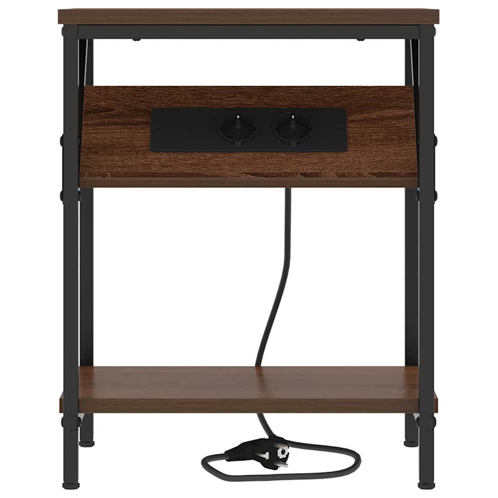 Nattbordskap Brun Eik 38 x 30 x 48 cm Konstruert tre