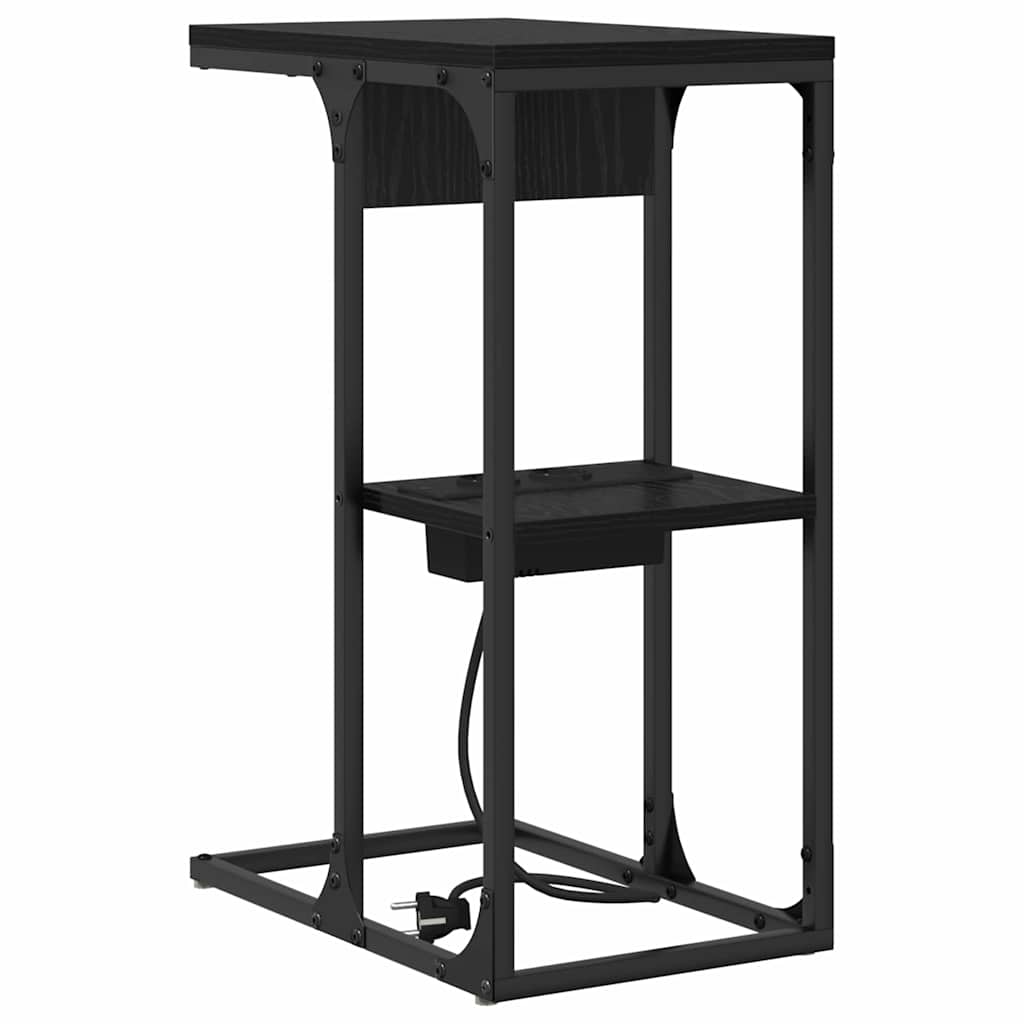 Nattbordskap Svart Eik 41,5 x 26 x 60,5 cm Konstruert tre