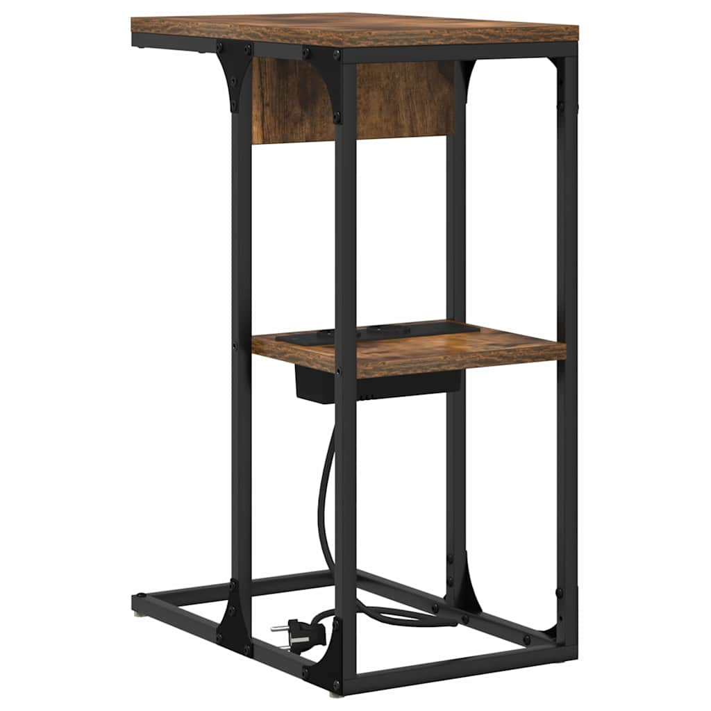 Nattbordskap Røkt eik 41,5 x 26 x 60,5 cm Konstruert tre