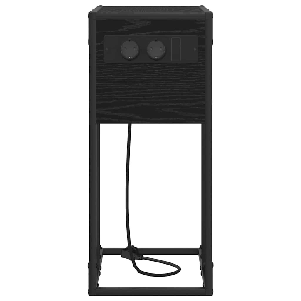 Nattbordskap Svart Eik 41,5 x 26 x 60,5 cm Konstruert tre