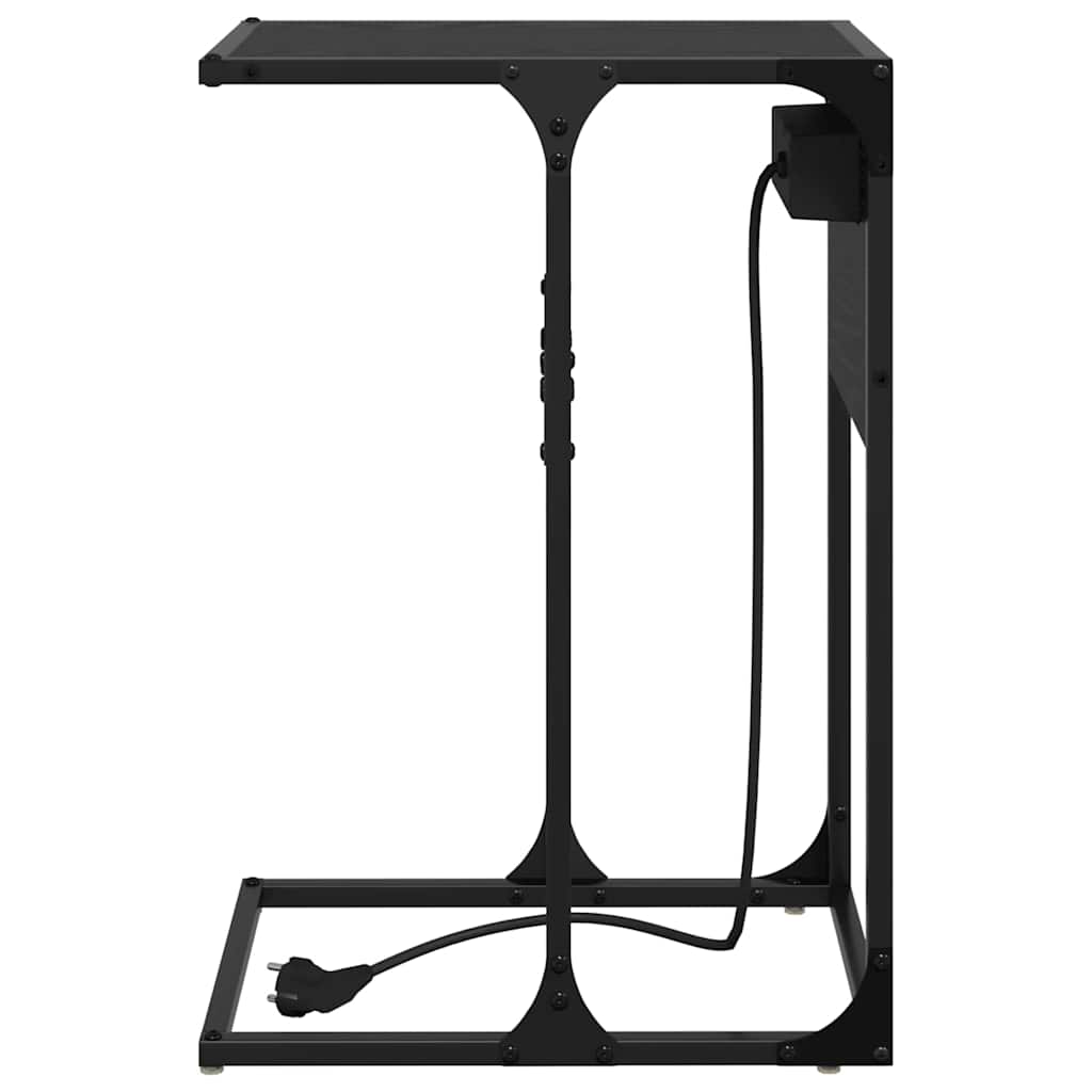 Nattbordskap Svart Eik 41,5 x 26 x 60,5 cm Konstruert tre