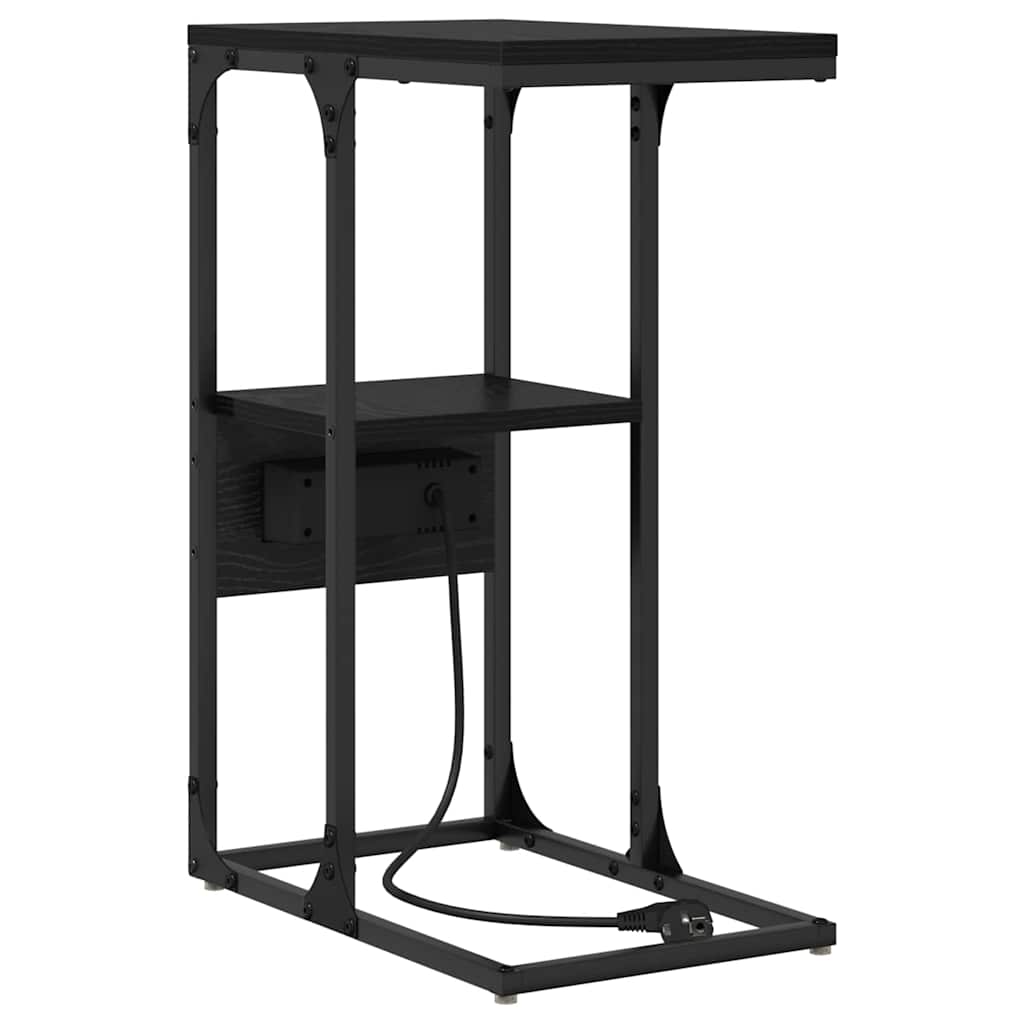 Nattbordskap Svart Eik 41,5 x 26 x 60,5 cm Konstruert tre