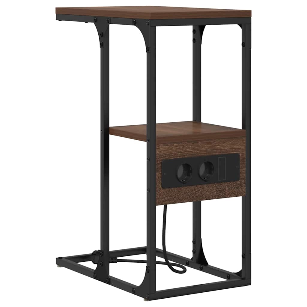 Nattbordskap brun eik 41.5 x 26 x 60.5 cm Konstruert tre