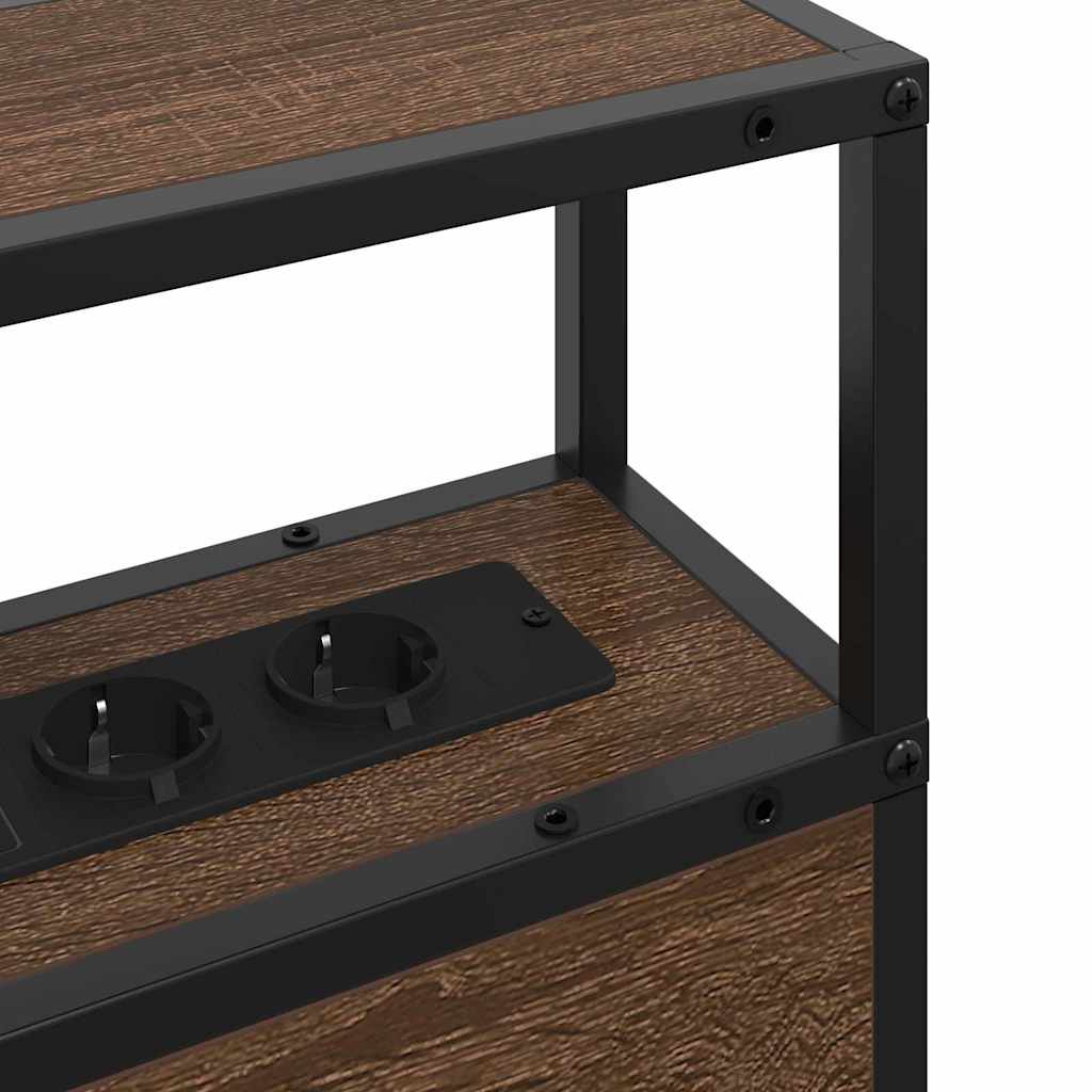 Lagringshodegavl med lagring brun eik Konstruert tre