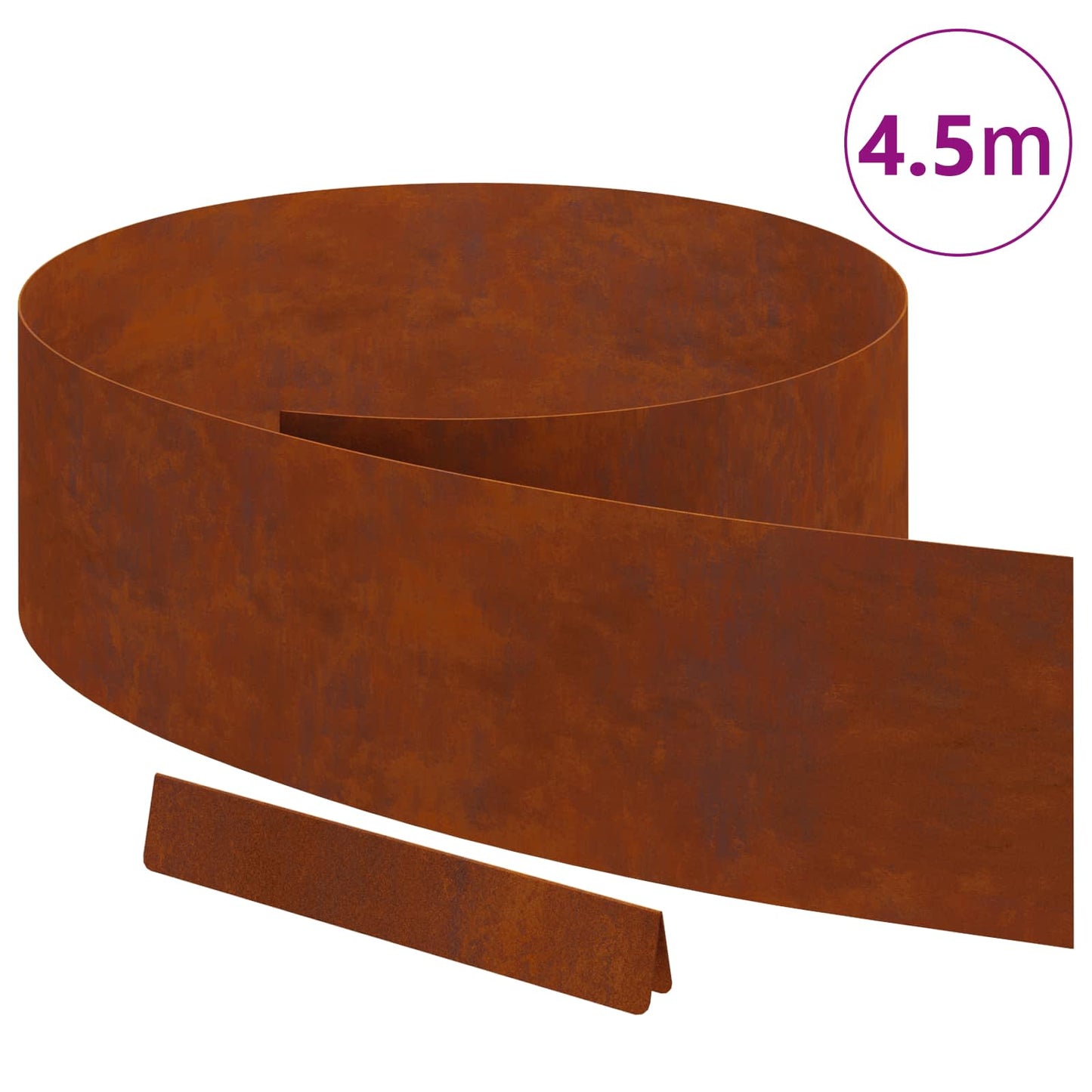 Gjerdekant 450 x 20 cm Cortenstål Rusten