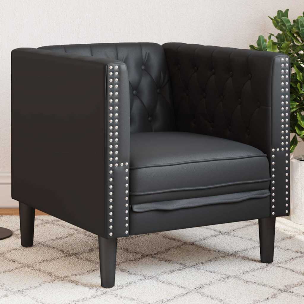 Sofa Svart 74,5 x 71 x 70,5 cm PVC