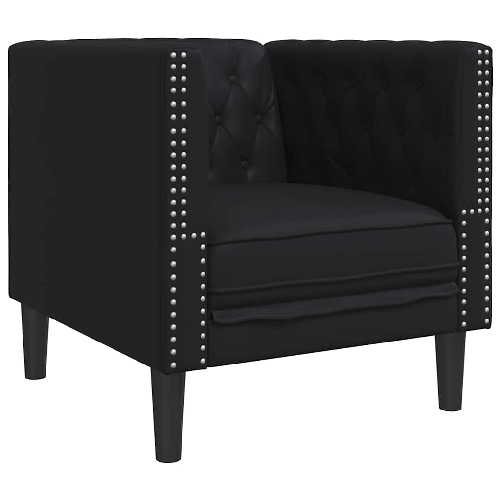 Sofa Svart 74,5 x 71 x 70,5 cm PVC
