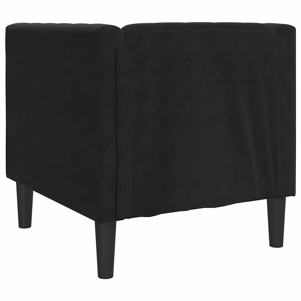 Sofa Svart 74,5 x 71 x 70,5 cm Fløyel