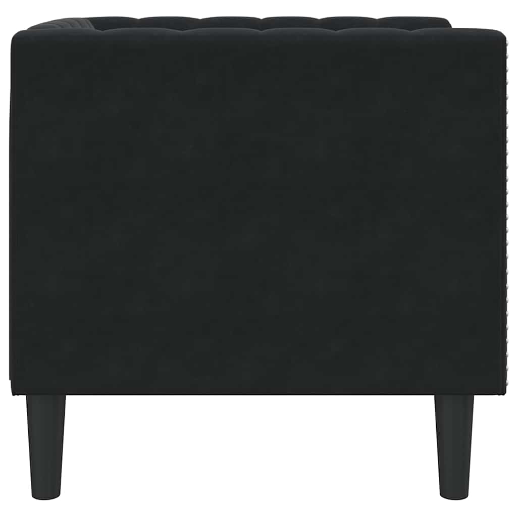 Sofa Svart 74,5 x 71 x 70,5 cm Fløyel