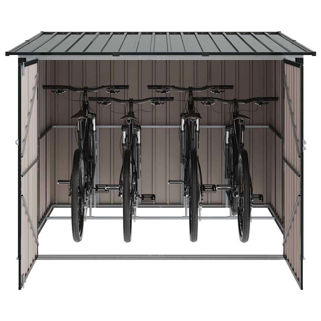 Sykkelskjul 3 pcs Antrasitt 216 x 207 x 158 cm Metall