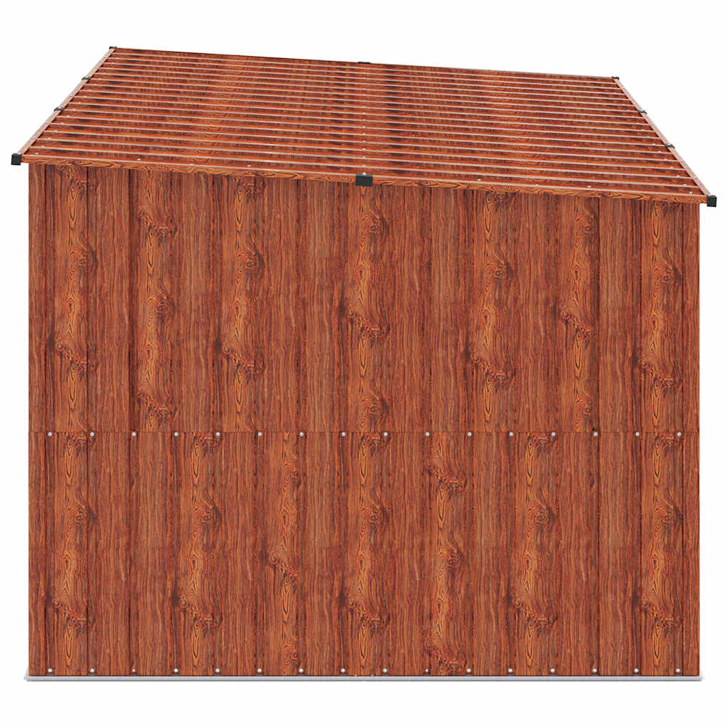 Sykkelskjul 3 pcs Brun 216 x 207 x 158 cm Metall