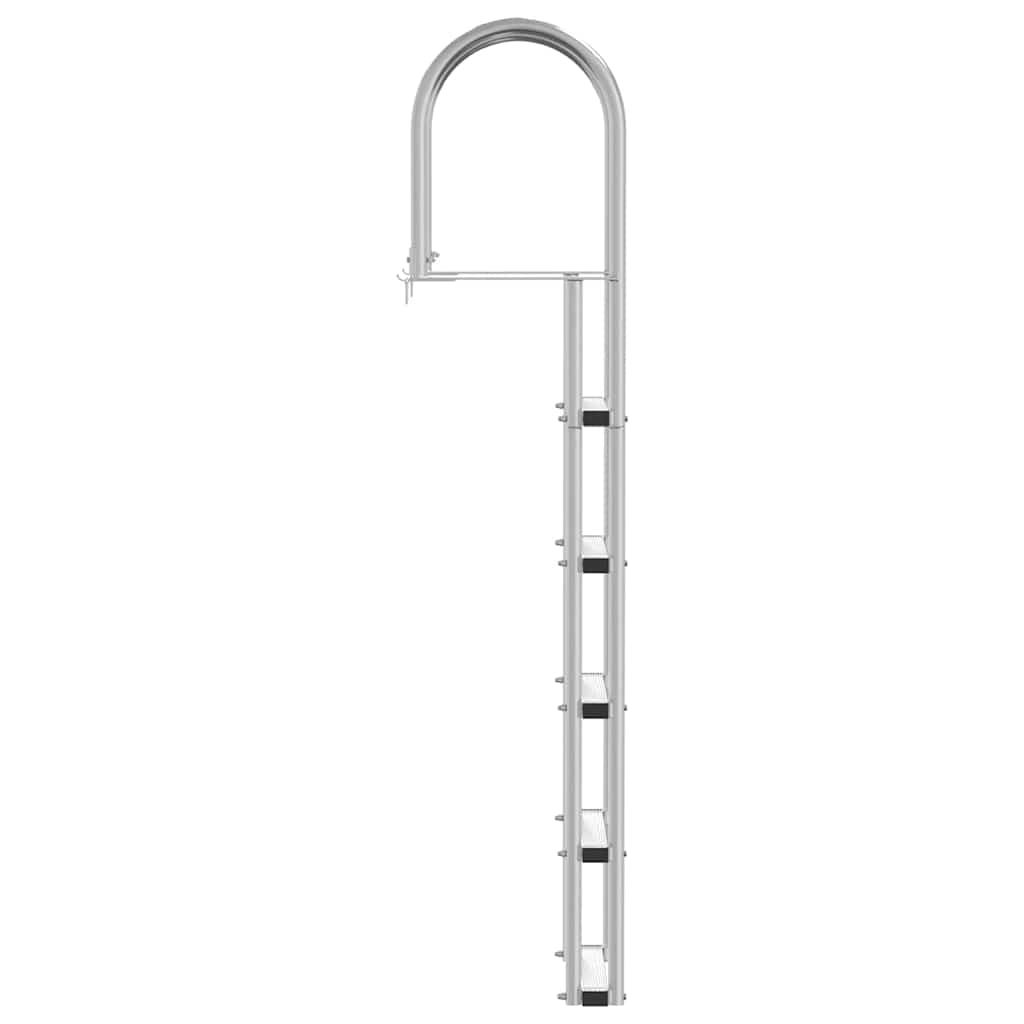 5-trinns dokkestige sølv 45 ×11,5 ×190 cm Aluminium