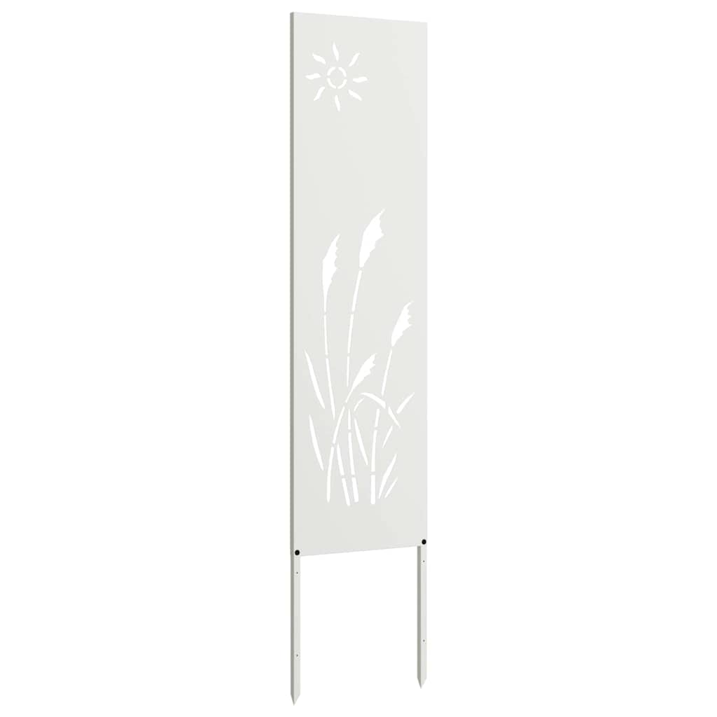 Hageprivat skjerm Fretwork Hvit 32 x 140 cm Kaldvalsestål
