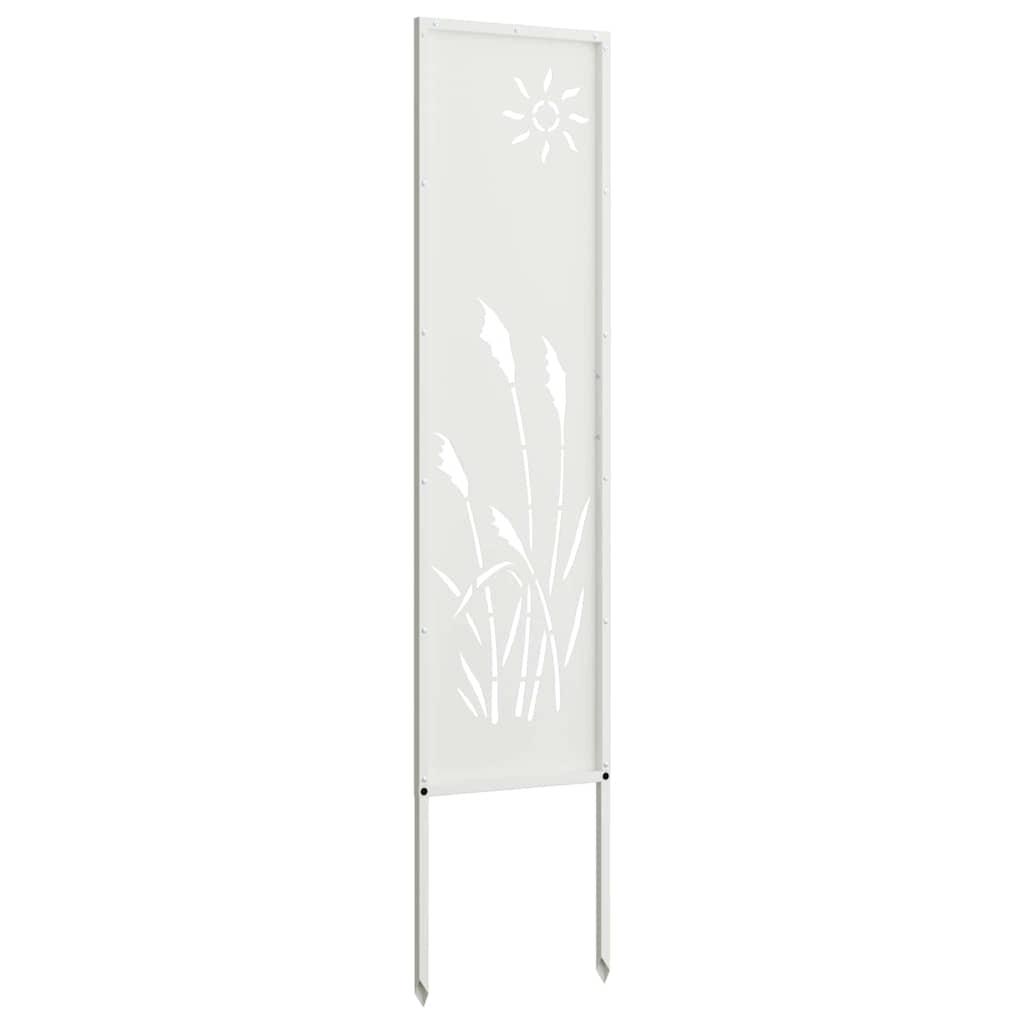 Hageprivat skjerm Fretwork Hvit 32 x 140 cm Kaldvalsestål
