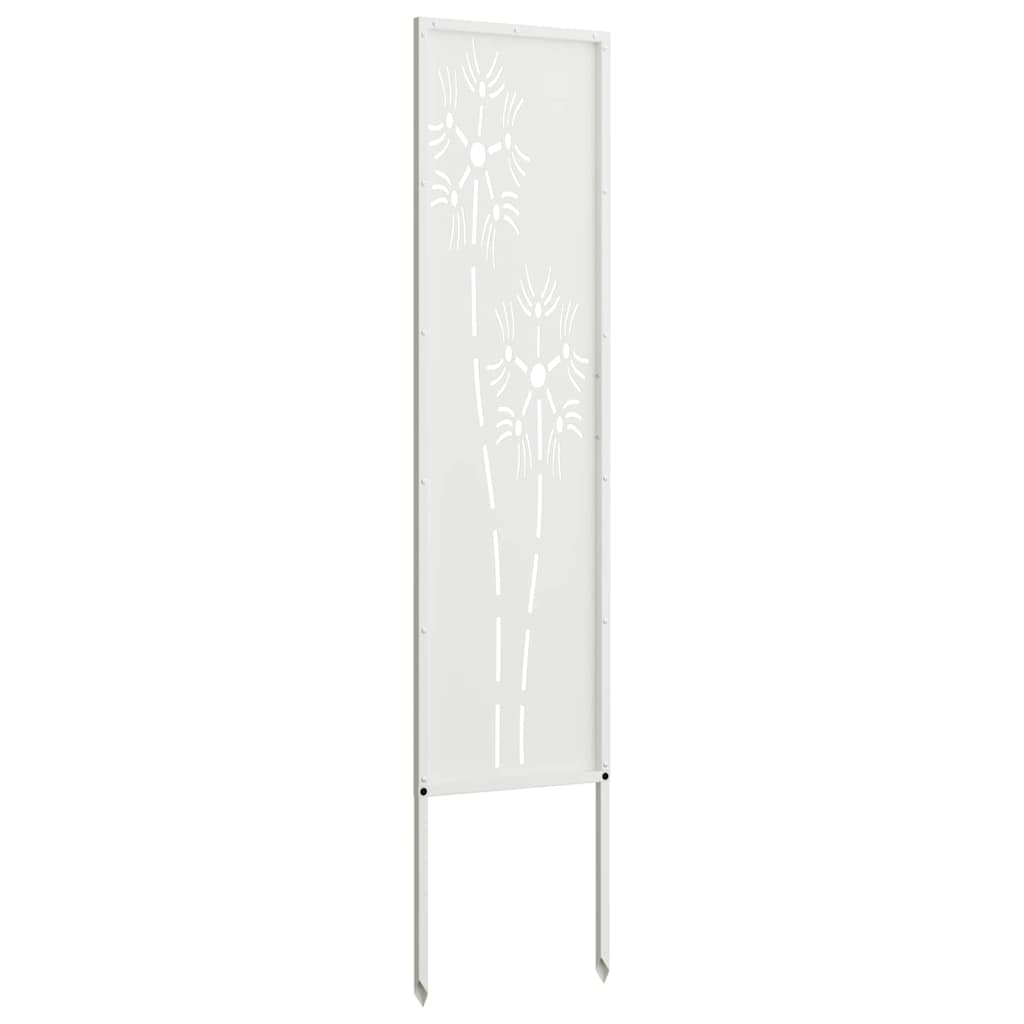 Hageprivat skjerm Fretwork Hvit 32 x 140 cm Kaldvalsestål