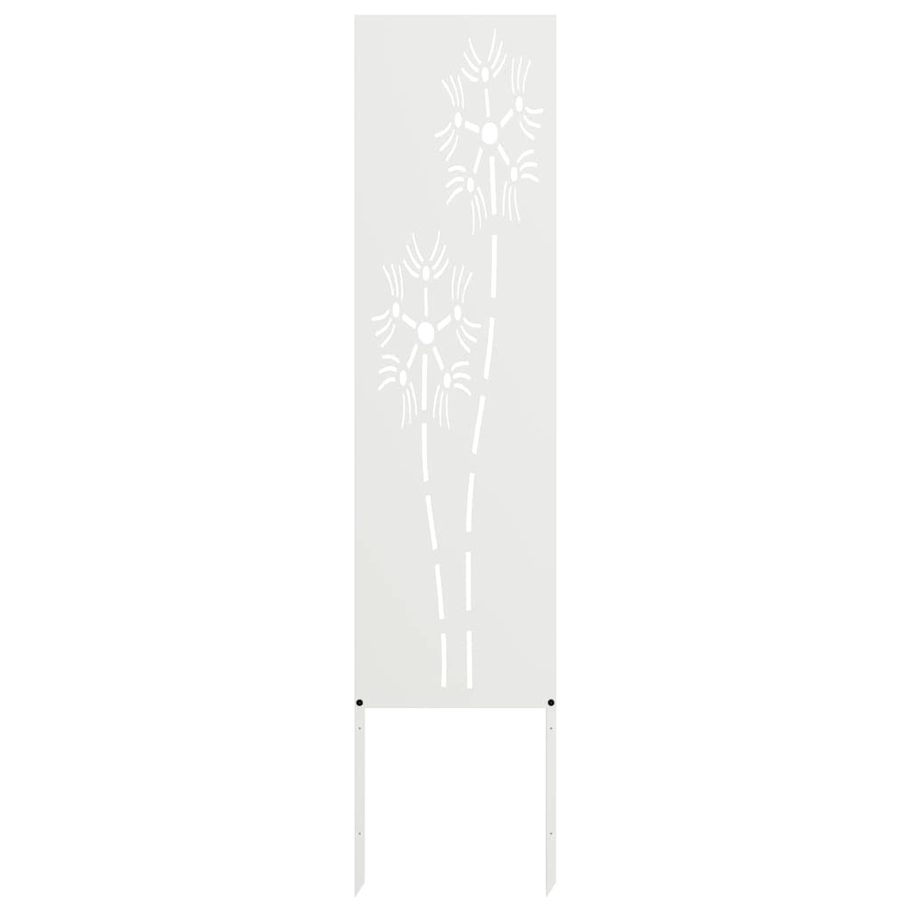 Hageprivat skjerm Fretwork Hvit 32 x 140 cm Kaldvalsestål