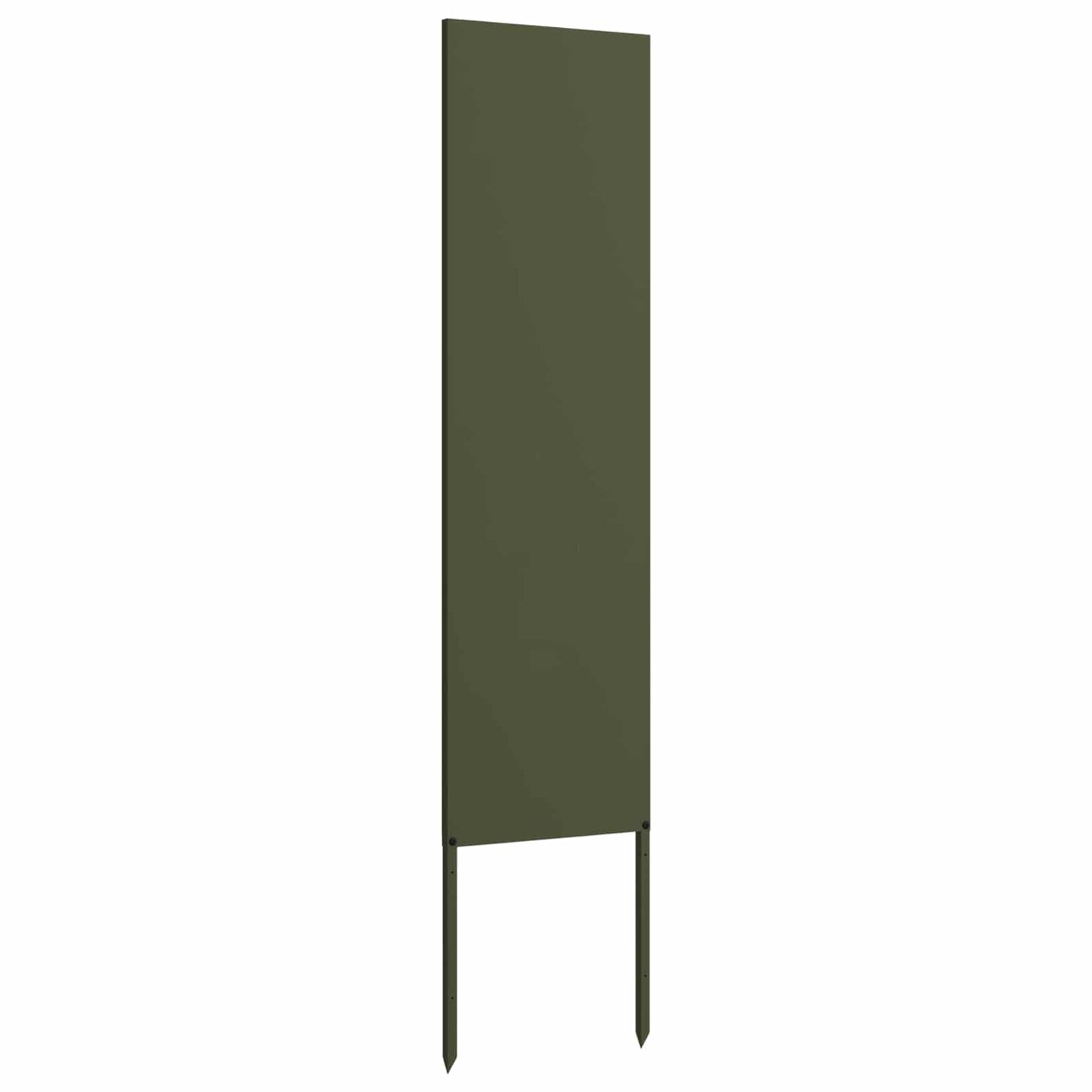 Hageprivat skjerm Olivengrønn 32 x 140 cm Kaldvalsestål