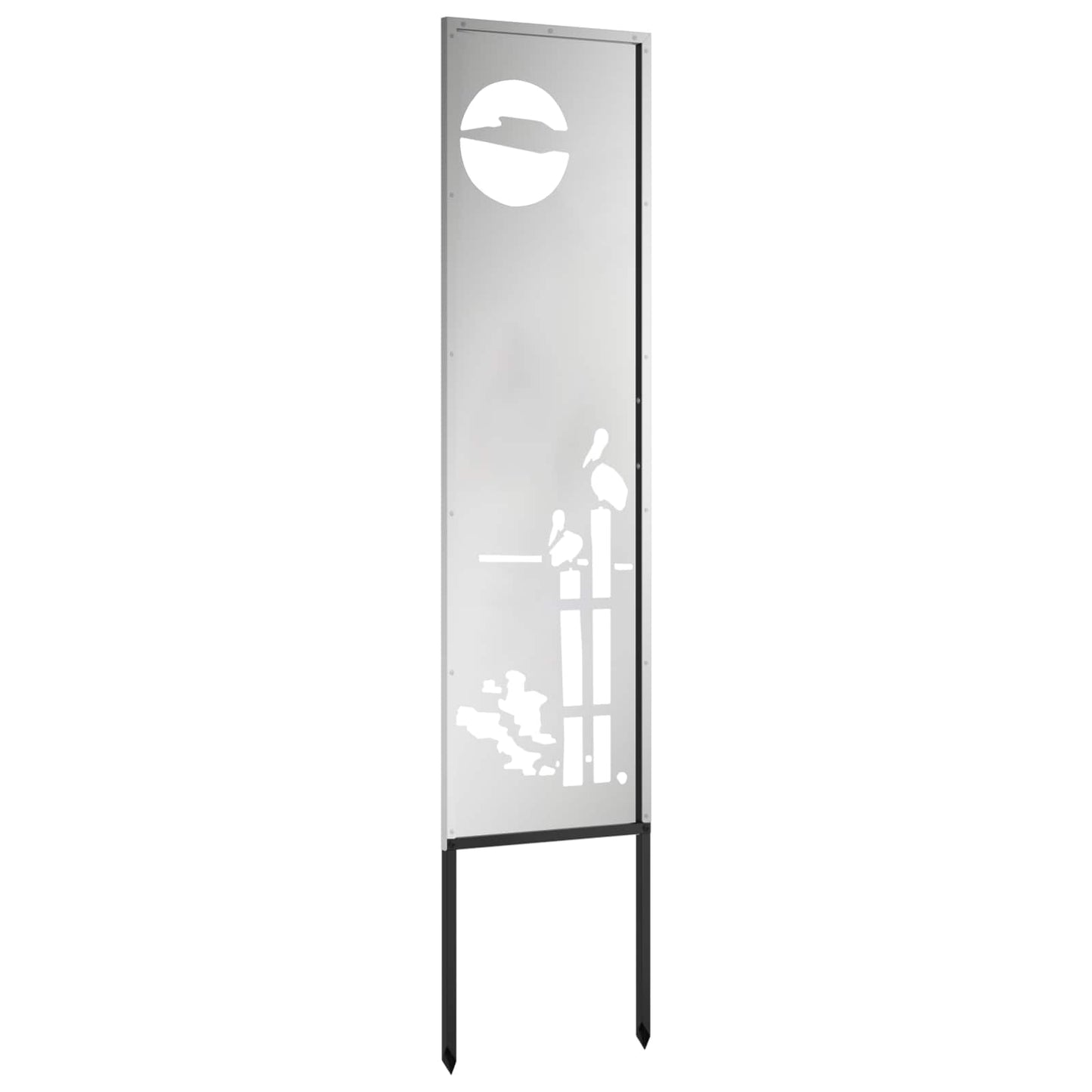 Hageprivat skjerm Fretwork sølv 32 x 140 cm Galvanisert stål
