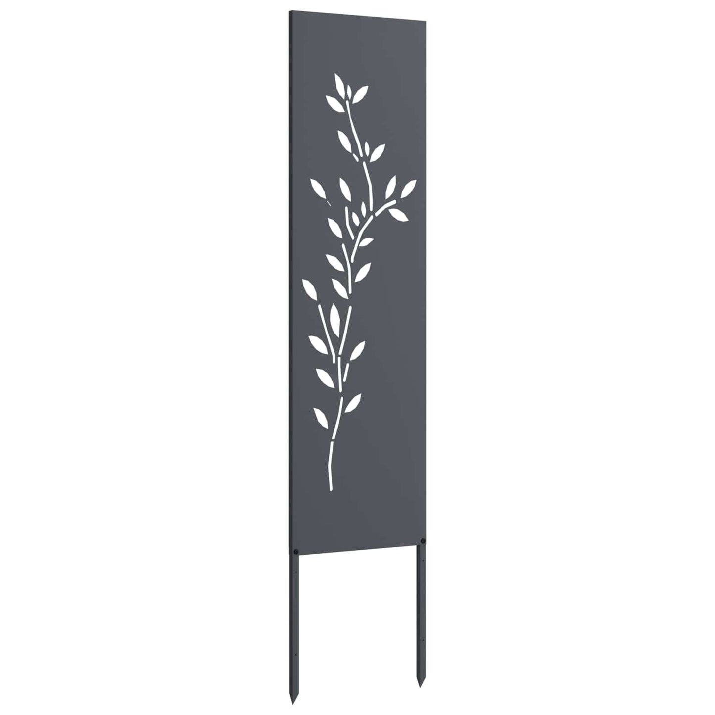 Hageprivat skjerm Blomster Antrasitt 32 x 140 cm Kaldvalsestål