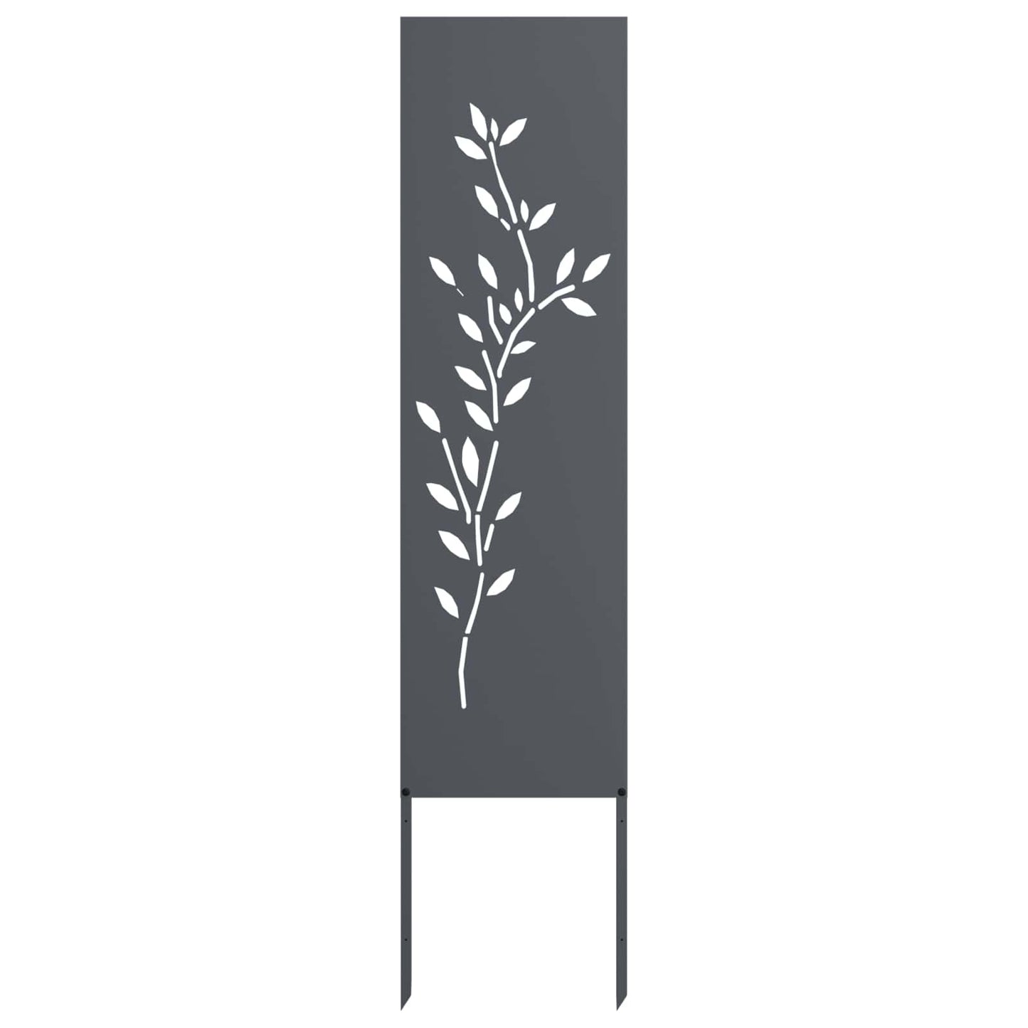 Hageprivat skjerm Blomster Antrasitt 32 x 140 cm Kaldvalsestål