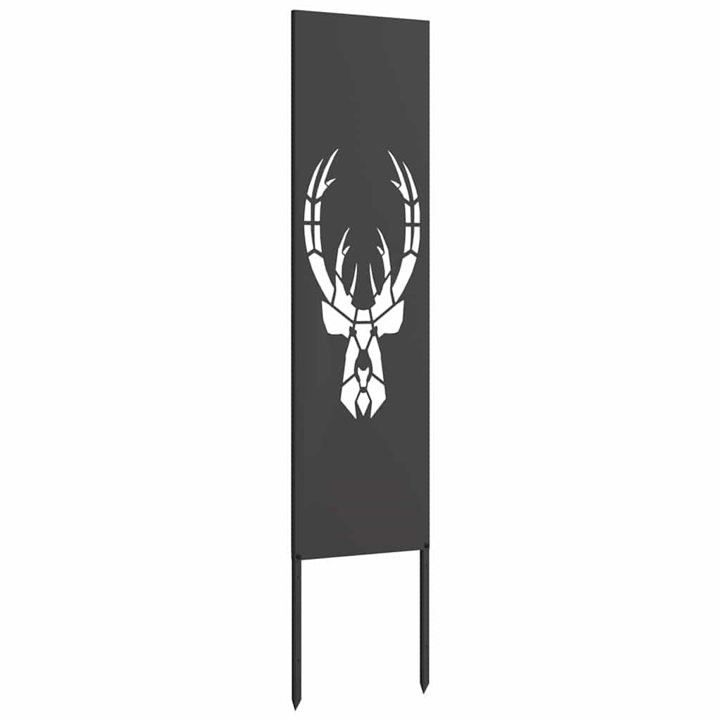 Hageprivat skjerm Dyretrykk Svart 32 x 140 cm Kaldvalsestål