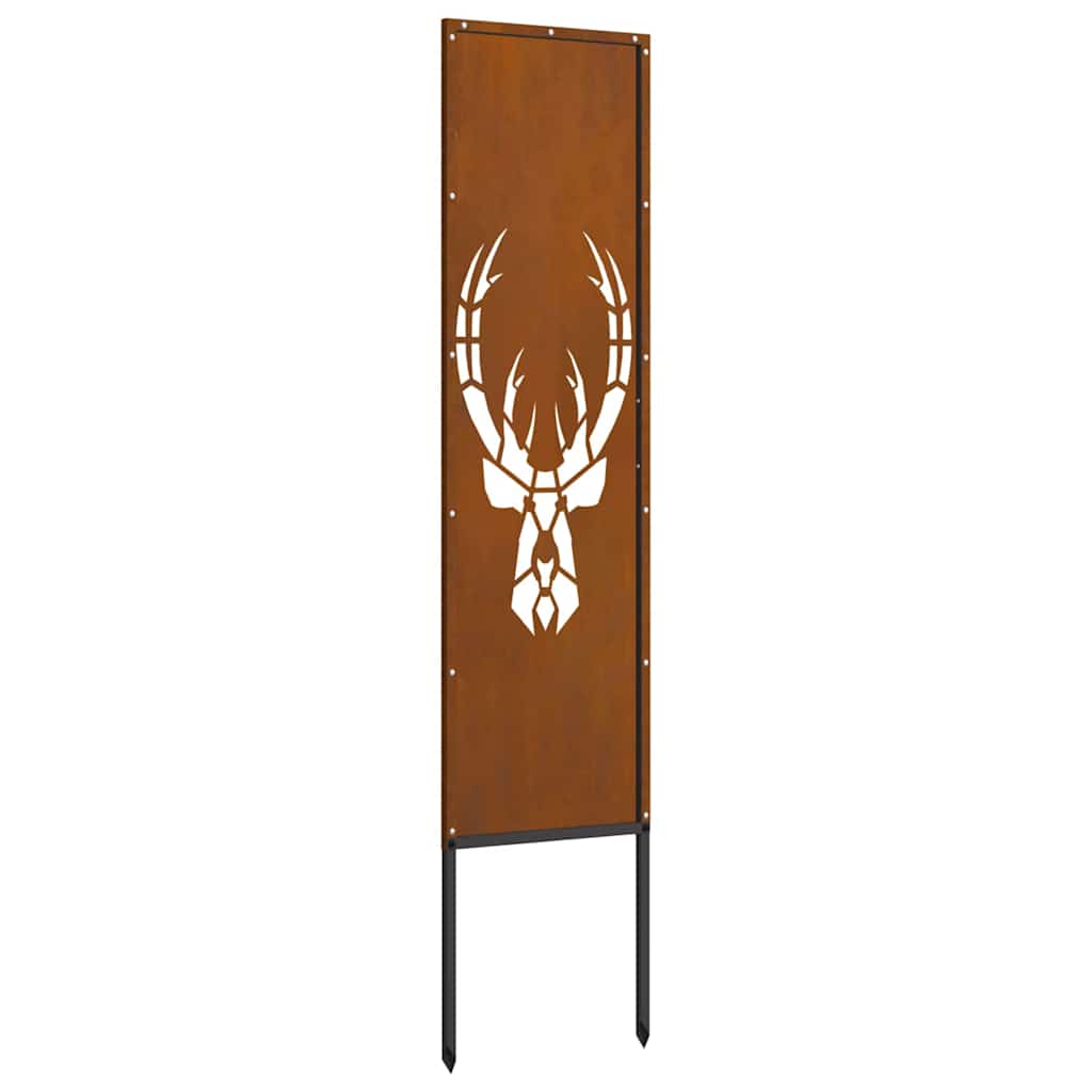 Hageprivat skjerm Dyretrykk Rusten 32 x 140 cm Cortenstål