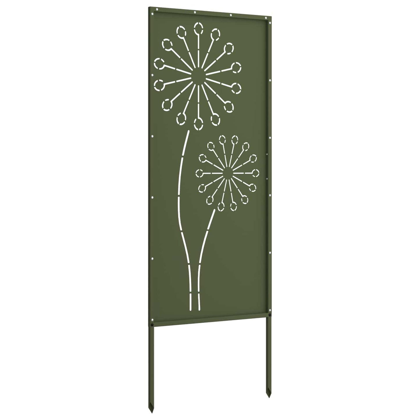 Hageprivat skjerm Olivengrønn 50 x 140 cm Kaldvalsestål