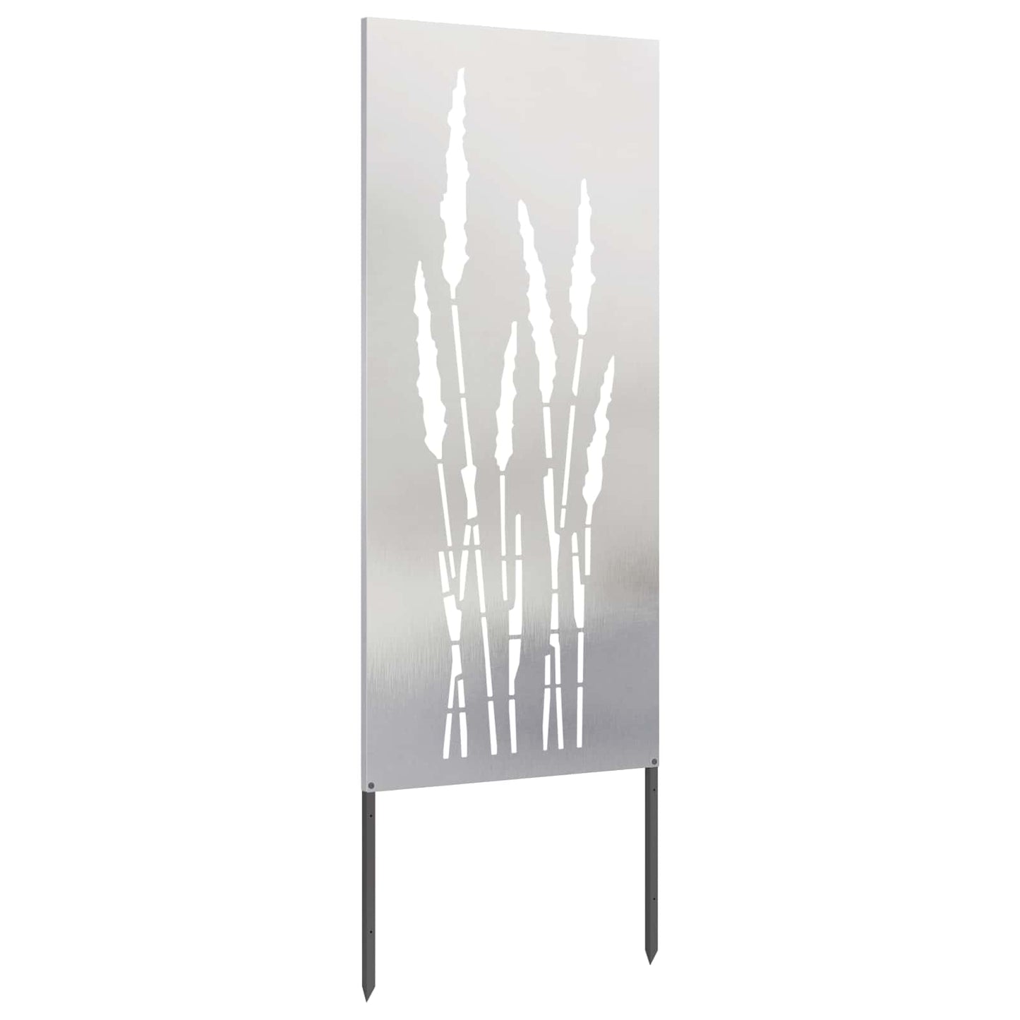 Hageprivat skjerm Blomster sølv 50 x 140 cm Rustfritt stål