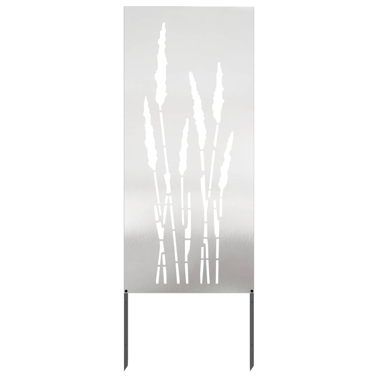 Hageprivat skjerm Blomster sølv 50 x 140 cm Rustfritt stål