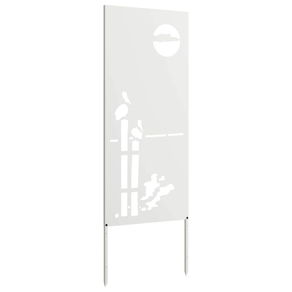 Hageprivat skjerm Fretwork Hvit 50 x 140 cm Kaldvalsestål